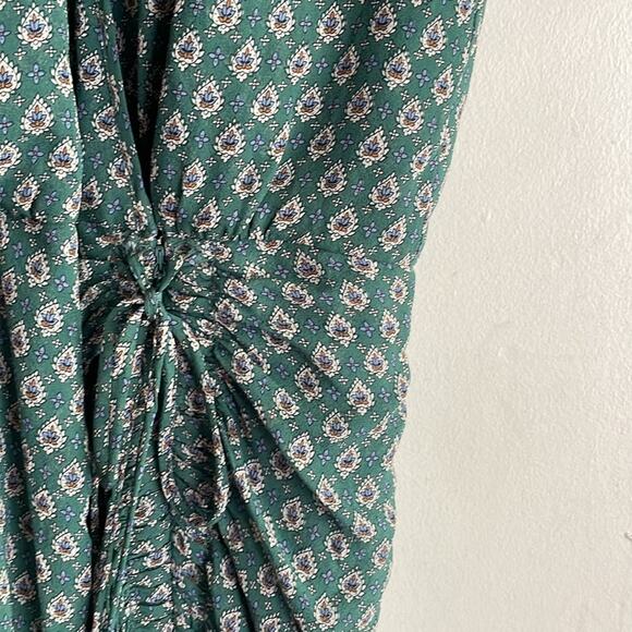 Veronica Beard Mariposa Silk Midi Dress Seagrass Green Multi - Picture 7 of 16